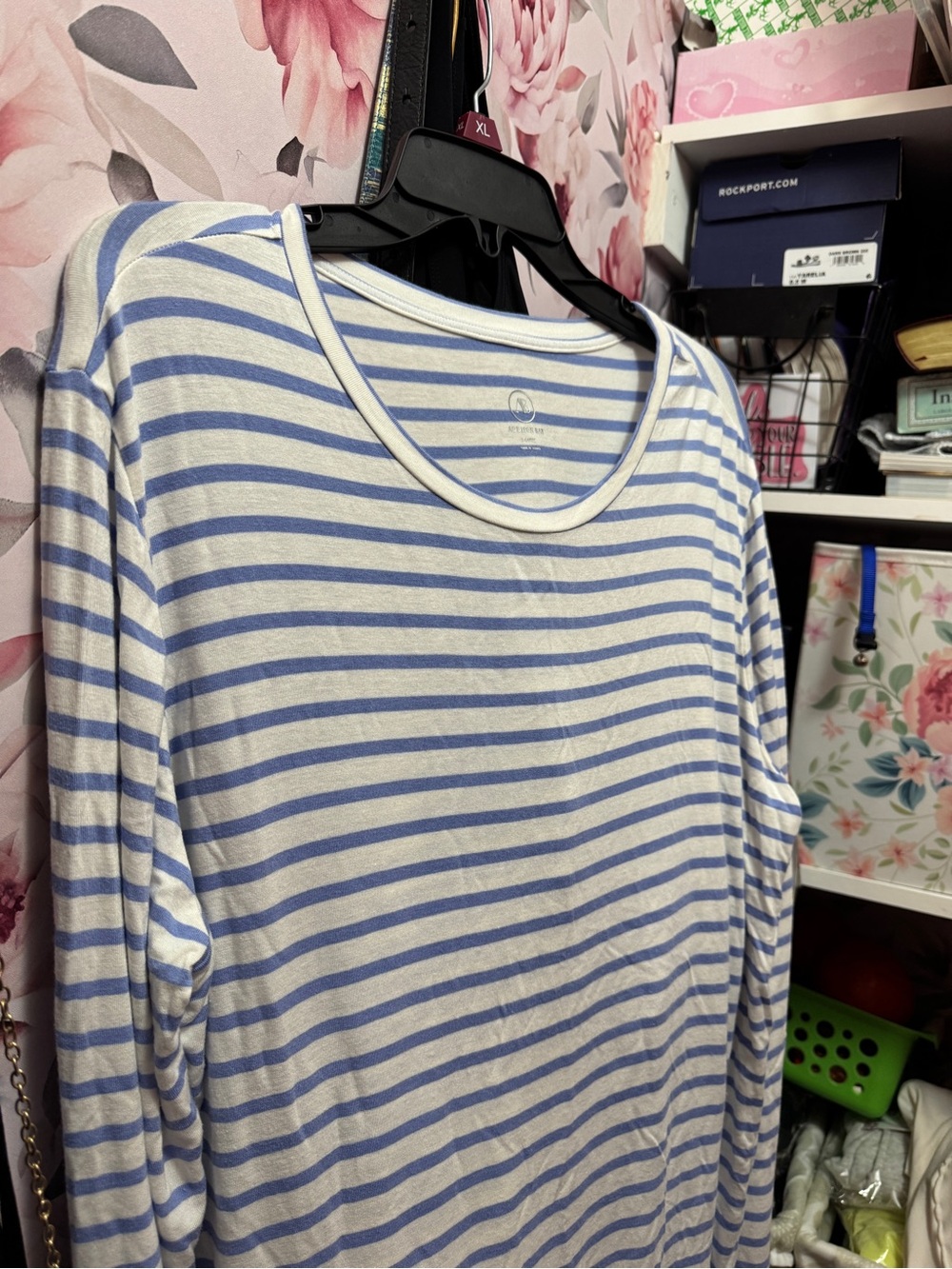 Light Blue & White Striped Long-Sleeve Tee - Women sweater